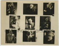 7h563 LAST LAUGH 8x10 key book still 1924 nine images of Emil Jannings with information on the back!