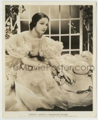 7h564 LAST TRAIN FROM MADRID 8x10 still 1937 c/u of Dorothy Lamour, Hollywood's busiest actress!