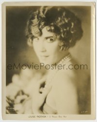 7h597 LOUISE FAZENDA 8x10 still 1920s great portrait wearing pearls by C. Heighton Monroe!
