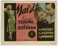 7h071 MAISIE color 8x10 still 1939 half-sheet art of sexy Ann Sothern & photo with Robert Young!