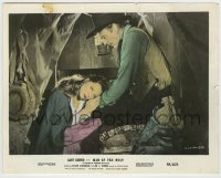 7h075 MAN OF THE WEST color 8x10 still 1958 Julie London rests her head on Gary Cooper's leg!