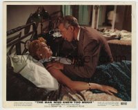 7h076 MAN WHO KNEW TOO MUCH color 8x10 still 1956 James Stewart, Doris Day, by Alfred Hitchcock!