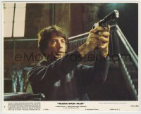 7h077 MARATHON MAN 8x10 mini LC #7 1976 c/u of Dustin Hoffman with gun, John Schlesinger classic!