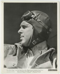 7h646 MEN WITH WINGS 8.25x10 still 1938 best profile portrait of Fred MacMurray in aviator gear!