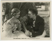 7h654 MOBY DICK 8x10 still 1930 close up of John Barrymore holding yarn for beautiful Joan Bennett!