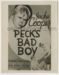 7h719 PECK'S BAD BOY 8x10.25 still 1934 wonderful art Jackie Cooper used on the one-sheet!