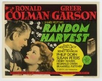 7h098 RANDOM HARVEST color 7.75x9.75 still 1942 half-sheet image of Ronald Colman & Greer Garson!