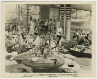 7h757 REACHING FOR THE MOON 8x10 still 1930 Douglas Fairbanks Sr. & sexy Bebe Daniels on cruise ship