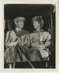7h797 SAN FRANCISCO 8x10 still 1936 Clark Gable & sexy Jeanette MacDonald smiling in buggy!