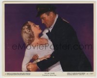 7h107 SEA CHASE color 8x10 still #12 1955 best romantic close up of John Wayne & Lana Turner!