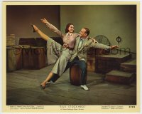 7h112 SILK STOCKINGS color 8x10 still #3 1957 Fred Astaire happily dancing with Cyd Charisse!