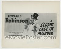 7h835 SLIGHT CASE OF MURDER 8x10 still 1938 great art of Edward G. Robinson used on the 24-sheet!