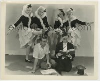 7h854 SPEAK EASILY 8x10 still 1932 sexy chorus girls put feet on Buster Keaton & Jimmy Durante!