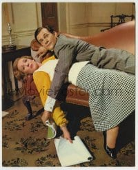 7h116 STAR color 8x10 still 1968 wacky c/u of Julie Andrews & Richard Crenna on couch with scripts!