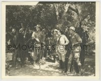 7h894 TARZAN ESCAPES deluxe 8x10 still 1936 Benita Hume & hunters surrounded by jungle natives!