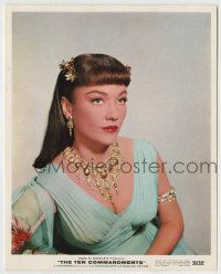 7h126 TEN COMMANDMENTS color 8x10 still 1956 best portrait of Anne Baxter in costume as Nefretiri!