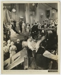 7h918 THIRTY-DAY PRINCESS candid 8x10 still 1934 crew films Sylvia Sidney's big scene from above!