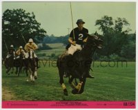 7h131 THOMAS CROWN AFFAIR 8x10 mini LC #7 1968 great image of Steve McQueen on horse playing polo!