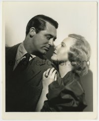 7h971 WHEN YOU'RE IN LOVE 8x10 still 1937 best close up of Grace Moore & Cary Grant by Lippman!