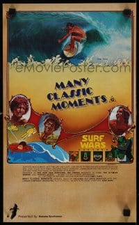 7j035 MANY CLASSIC MOMENTS Aust special poster 1978 surfing, wacky Surf Wars cartoon as well!