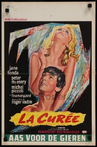 7j340 GAME IS OVER Belgian 1966 Roger Vadim's La Curee, Jane Fonda, Peter McEnery, different!