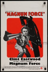 7j356 MAGNUM FORCE Belgian 1973 by Clint Eastwood, who is Dirty Harry pointing his huge gun!