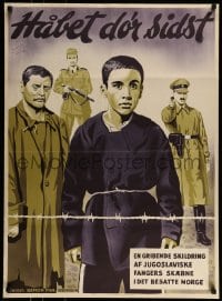 7j400 KRVAVI PUT Danish 1956 really cool art of prisoner and Nazis by E. V. Linstow!