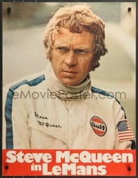7j013 LE MANS teaser German 1971 driver Steve McQueen in personalized uniform, white title design!