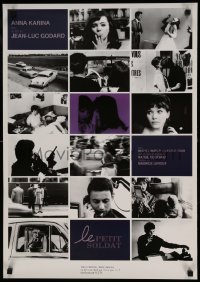 7j923 LE PETIT SOLDAT Japanese R1990s Jean-Luc Godard, different image of Anna Karina, purple design