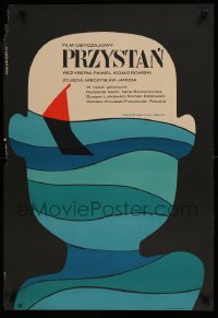 7j697 HAVEN Polish 23x33 1970 Komorowski's Przystan, Ryszarda Hanin, Roman Klosowski, Lipinski art!