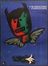 7j733 SEDUCED & ABANDONED Polish 23x32 1965 Sedotta e Abbandonata, Lipinski art of winged head!