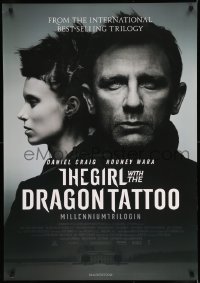 7j065 GIRL WITH THE DRAGON TATTOO DS Swedish 2011 Craig, Rooney Mara in title role!