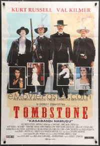7j322 TOMBSTONE Turkish 1993 Kurt Russell as Wyatt Earp, Val Kilmer as Doc Holliday!