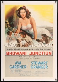 7k022 BHOWANI JUNCTION linen 1sh 1955 sexy Eurasian beauty Ava Gardner in a flaming love story!