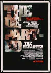 7k053 DEPARTED linen advance 1sh 2006 Leonardo DiCaprio, Matt Damon, Nicholson, Martin Scorsese!