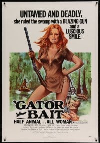 7k074 GATOR BAIT linen 1sh 1974 sexy Beverly Sebastion as Big T is half animal... all woman!