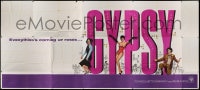 7m122 GYPSY teaser 24sh 1962 Rosalind Russell & sexy Natalie Wood by the title, different & rare!