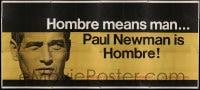 7m123 HOMBRE teaser 24sh 1966 huge c/u of Paul Newman, directed by Martin Ritt, it means man, rare!