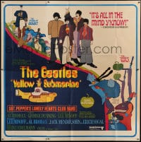 7m118 YELLOW SUBMARINE 6sh 1968 psychedelic art of Beatles John, Paul, Ringo & George, ultra rare!
