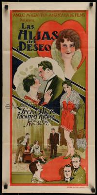7m244 DAUGHTERS OF DESIRE Argentinean 14x29 1929 Irene Rich's stepmother confesses to her murder!