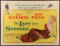 7m206 LADY FROM SHANGHAI 1/2sh 1947 sexiest Rita Hayworth full-length, Orson Welles, ultra rare!