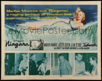 7m208 NIAGARA 1/2sh 1953 classic art of giant sexy Marilyn Monroe on famous waterfall + photos!