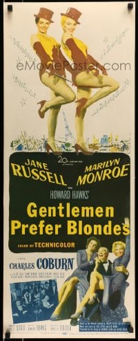 7m128 GENTLEMEN PREFER BLONDES insert 1953 3 images of sexy Marilyn Monroe & Jane Russell, rare!