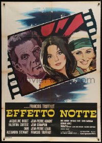 7m172 DAY FOR NIGHT Italian 1p 1973 Francois Truffaut La Nuit Americaine, art of Bisset & co-stars