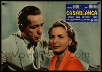 7m282 CASABLANCA Italian 19x26 pbusta R1962 best close up of Humphrey Bogart & Ingrid Bergman!