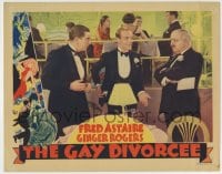 7m045 GAY DIVORCEE LC 1934 maitre d' & Edward Everett Horton not amused Fred Astaire is broke!