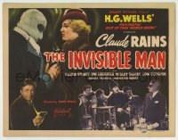 7m054 INVISIBLE MAN TC R1947 James Whale classic, H.G. Wells, Claude Rains in & out of bandages!