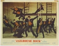 7m056 JAILHOUSE ROCK LC #5 1957 Elvis Presley performs classic title song w/singing & dancing cons