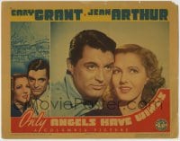 7m068 ONLY ANGELS HAVE WINGS LC 1939 c/u of Cary Grant & Jean Arthur, Howard Hawks classic!