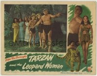 7m077 TARZAN & THE LEOPARD WOMAN LC 1946 Johnny Weissmuller, Brenda Joyce, Sheffield & girls!